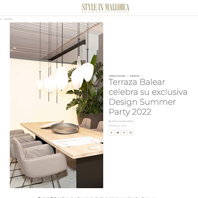 Terraza Balear’s Design Summer Party as a must-attend event for the most exclusive design brands according to Style In Mallorca